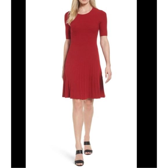 Hugo BOSS Knit blend Frida dress in Pomegranate, size Medium - Picture 7 of 9